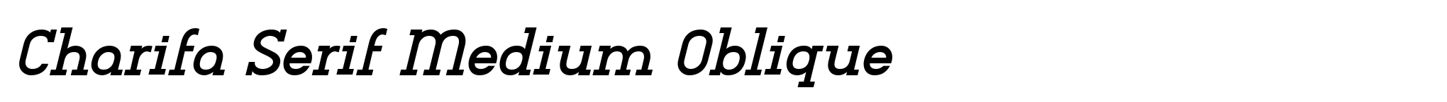 Charifa Serif Medium Oblique image
